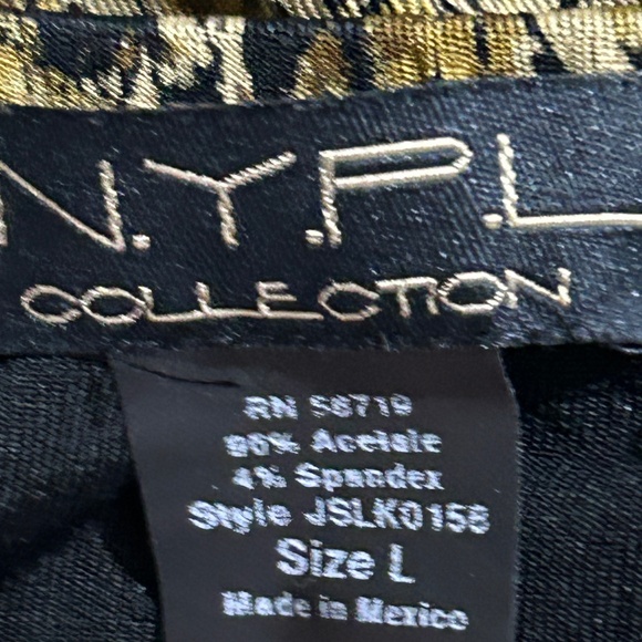 Womens 3 Piece Skirt pants Top Set Floral Comfort Stretch NYPL Brown L - Picture 13 of 16